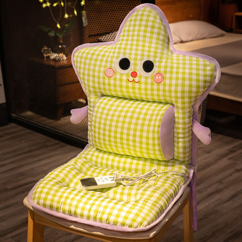 Perna de șezut cu spătar integrat și încălzire, țesătură poliesterică, umplutură PP bumbac, stil simplu modern