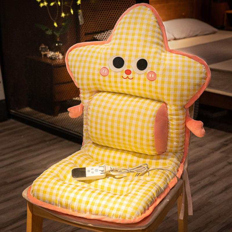 Perna de șezut cu spătar integrat și încălzire, țesătură poliesterică, umplutură PP bumbac, stil simplu modern