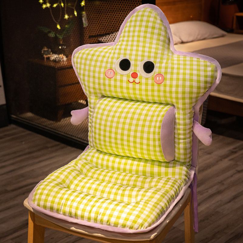 Perna de șezut cu spătar integrat și încălzire, țesătură poliesterică, umplutură PP bumbac, stil simplu modern