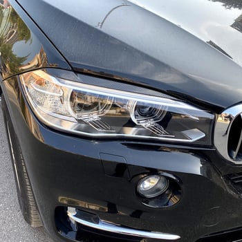 AMP-Z ABS vanjska naljepnica obrva svjetla za BMW X5 X6 F15 F16 (2014-2018); prilagodljivo prerada, jaka adhezija, stil obrva svjetla, primjenjivo na svjetla