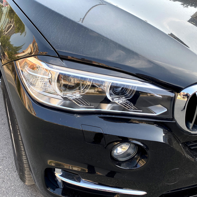 AMP-Z ABS vanjska naljepnica obrva svjetla za BMW X5 X6 F15 F16 (2014-2018); prilagodljivo prerada, jaka adhezija, stil obrva svjetla, primjenjivo na svjetla