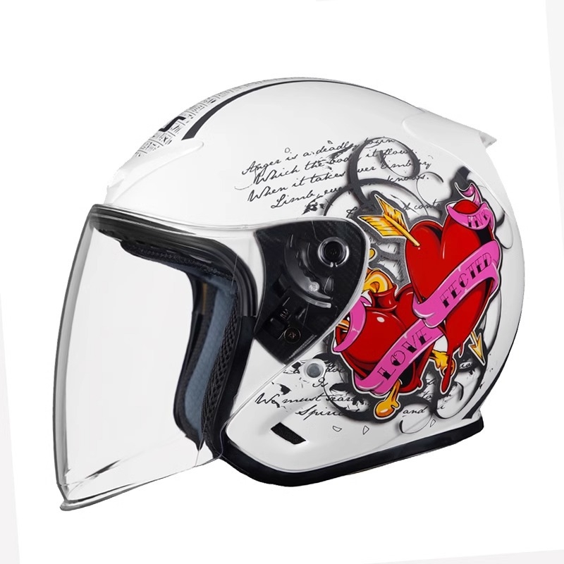 AIS Cască semiformă pentru motocicletă – ABS, Patru sezoane universal, Compatibil cu vehicule electrice, 3C certificat (ABS; Patru sezoane universal; Vehicule electrice; 3C)