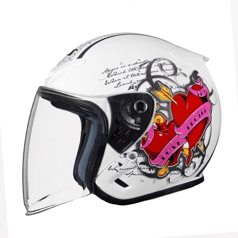 AIS Cască semiformă pentru motocicletă – ABS, Patru sezoane universal, Compatibil cu vehicule electrice, 3C certificat (ABS; Patru sezoane universal; Vehicule electrice; 3C)