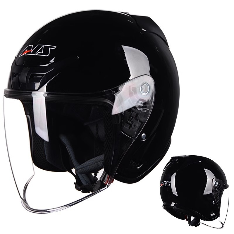 AIS Cască semiformă pentru motocicletă – ABS, Patru sezoane universal, Compatibil cu vehicule electrice, 3C certificat (ABS; Patru sezoane universal; Vehicule electrice; 3C)