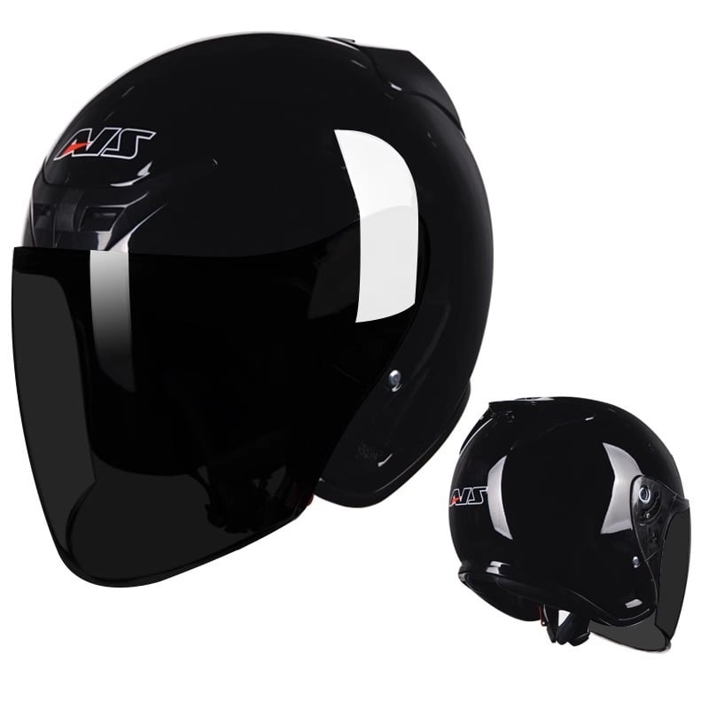 AIS Cască semiformă pentru motocicletă – ABS, Patru sezoane universal, Compatibil cu vehicule electrice, 3C certificat (ABS; Patru sezoane universal; Vehicule electrice; 3C)