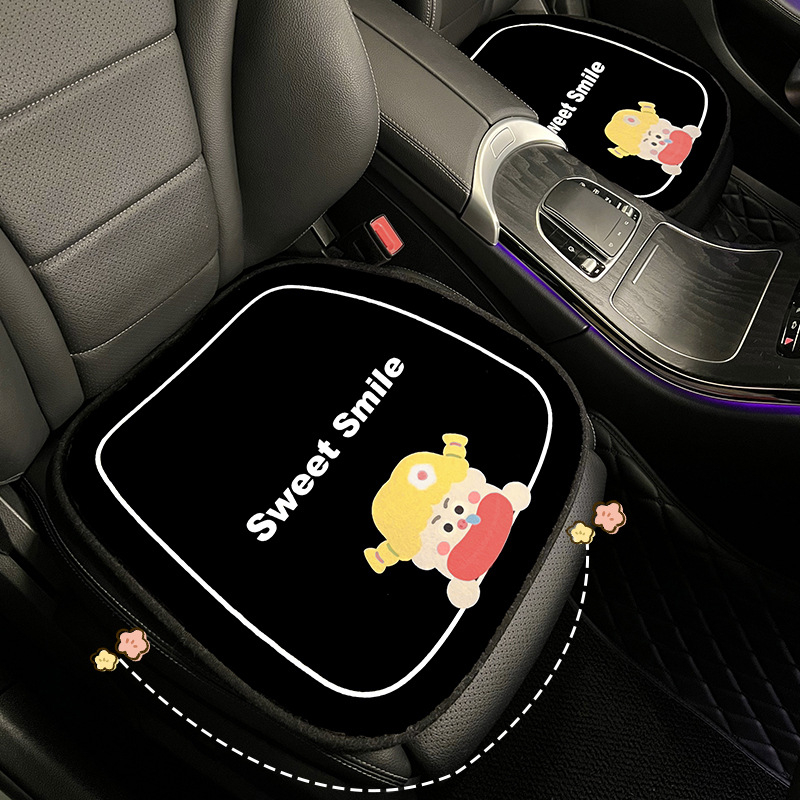 Auto jastučnica od pliša za zimu, punilo od spužve, šivanje rubova