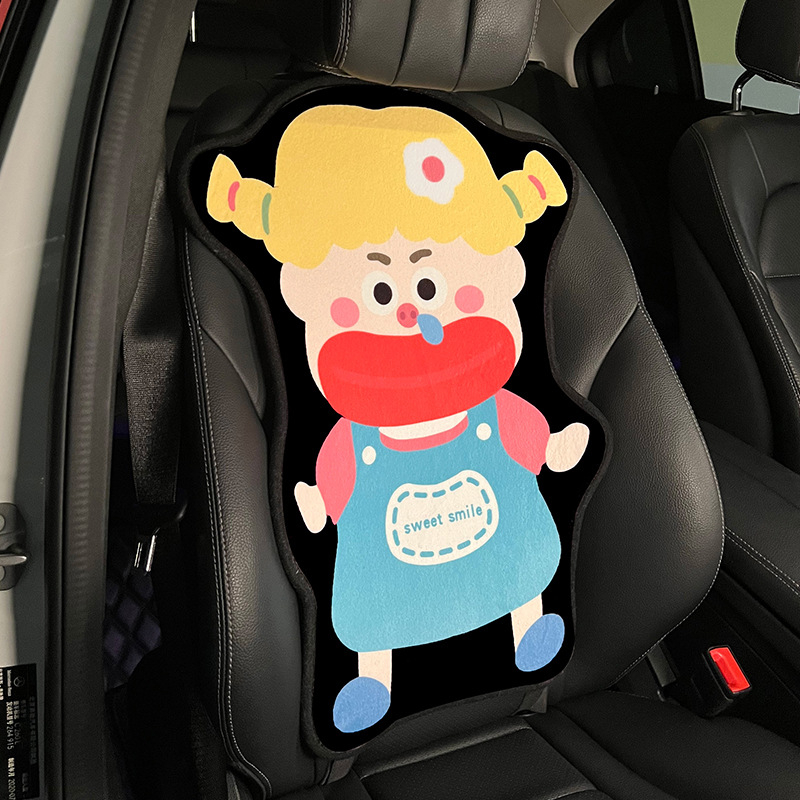 Auto jastučnica od pliša za zimu, punilo od spužve, šivanje rubova