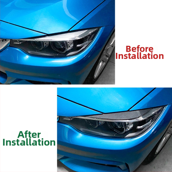 BMW 4. séria F32/F33/F36 očné obočie nálepky na svetlá – Vonkajšia úprava ABS, AMP-Z, 2014–2020, Spracovanie na zákazku, Licencovaná súkromná značka