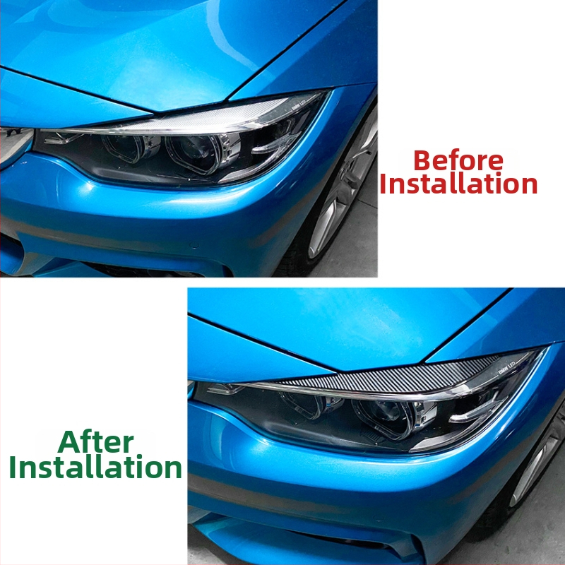 BMW 4. séria F32/F33/F36 očné obočie nálepky na svetlá – Vonkajšia úprava ABS, AMP-Z, 2014–2020, Spracovanie na zákazku, Licencovaná súkromná značka