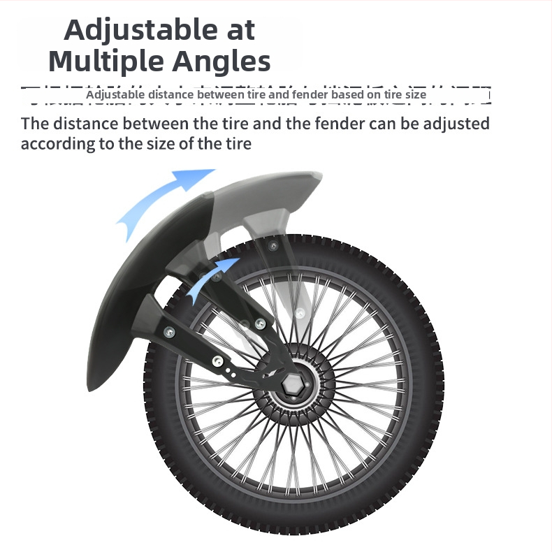 Zadný blatník na motorku JBL; PP materiál + kovový držiak; Model: Motocykel všeobecný blatník (B); vhodný pre pneumatiky bez drážok