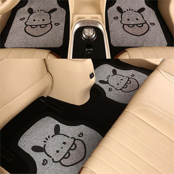 Auto tepih od lana, jednodijelni, univerzalni za četiri godišnja doba, sladak crtani motiv psa, tiskani logo, brend HOT BANANA/BANA Fever, mogućnost prilagodbe