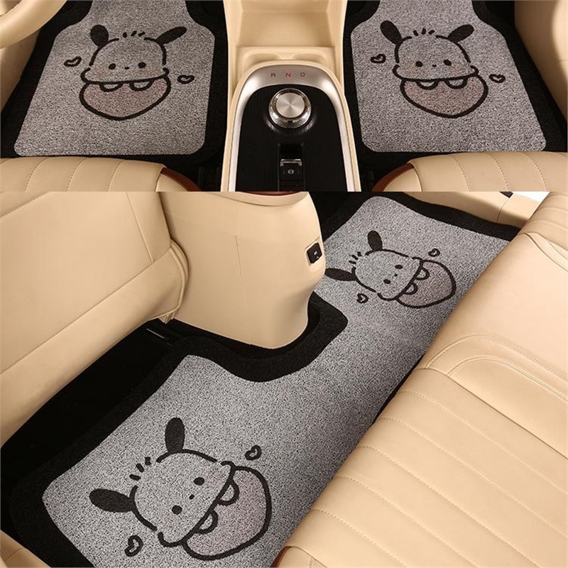 Auto tepih od lana, jednodijelni, univerzalni za četiri godišnja doba, sladak crtani motiv psa, tiskani logo, brend HOT BANANA/BANA Fever, mogućnost prilagodbe