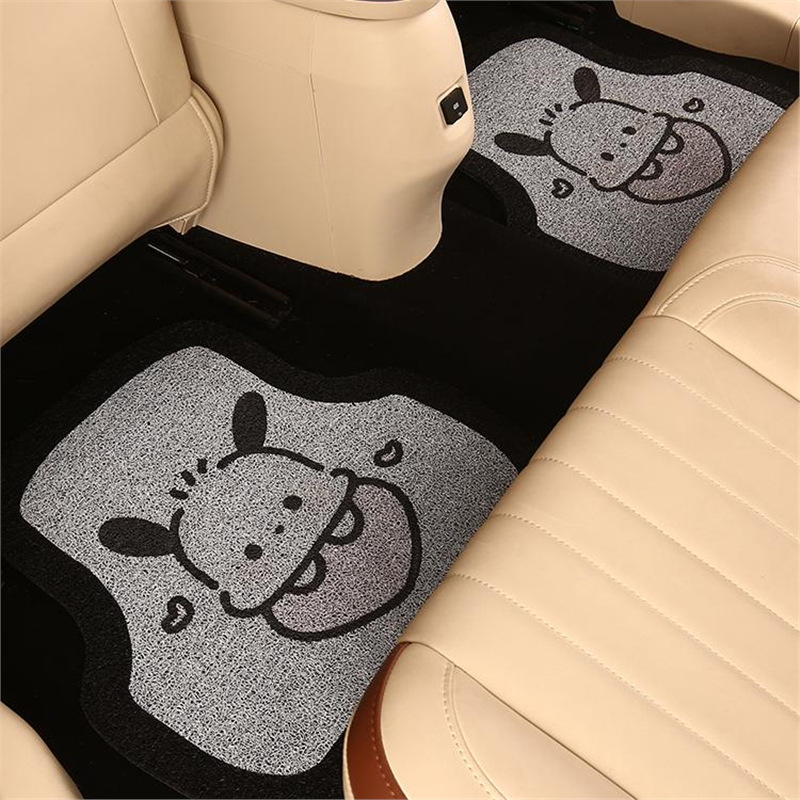 Auto tepih od lana, jednodijelni, univerzalni za četiri godišnja doba, sladak crtani motiv psa, tiskani logo, brend HOT BANANA/BANA Fever, mogućnost prilagodbe