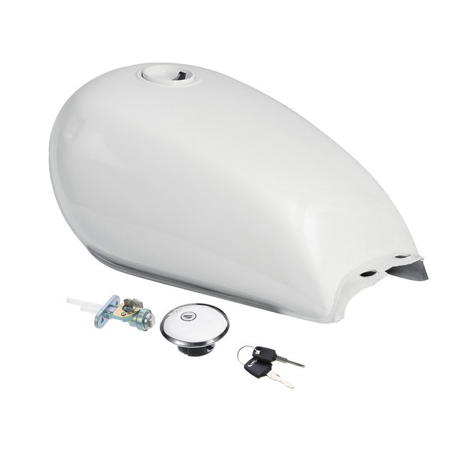 Rezervoar goriva za motocikl - univerzalni, retro-modifikovan, GN125 kompatibilan, s poklopcem rezervoara i ventilom za gorivo, titan