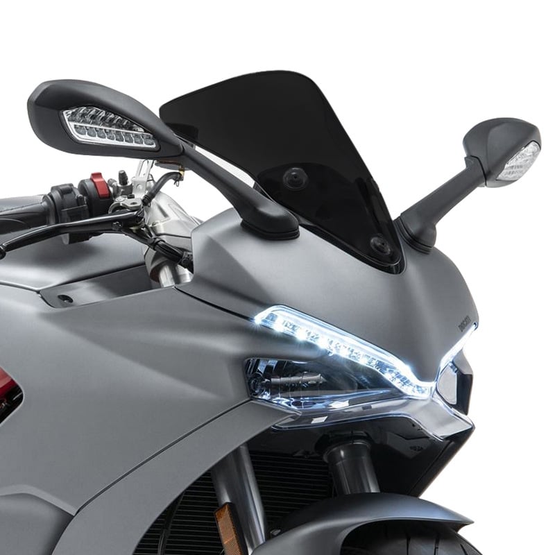 Prednji vjetrobran za motocikl Ducati Supersport 939/950 S 2017-2022; Materijal: PC plast; Stil: vjetrobran; Proces proizvodnje: injekcijsko oblikovanje.
