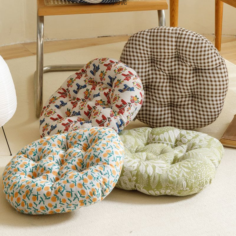 Tatami stil podna jastuk, punjenje od bisernog pamuka, geometrijski i cvjetni uzorak, pastoralni stil