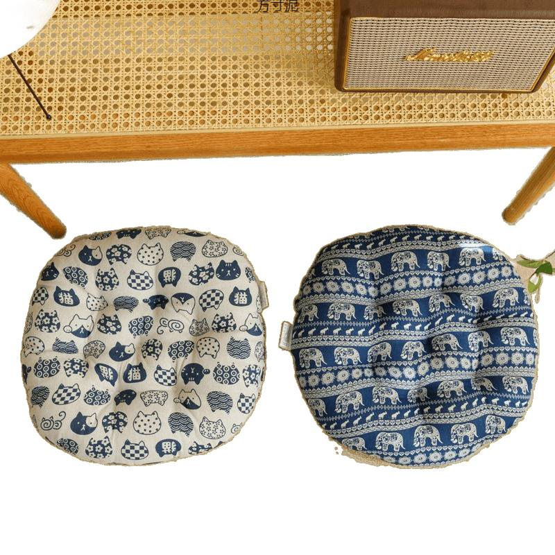 Tatami stil podna jastuk, punjenje od bisernog pamuka, geometrijski i cvjetni uzorak, pastoralni stil