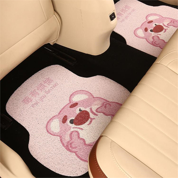 Auto tepih s karikaturnim medvjedom dizajnom – lan, HOT BANANA/BANA Fever, za posebne automobile, prilagodljiva obrada