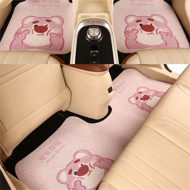 Auto tepih s karikaturnim medvjedom dizajnom – lan, HOT BANANA/BANA Fever, za posebne automobile, prilagodljiva obrada