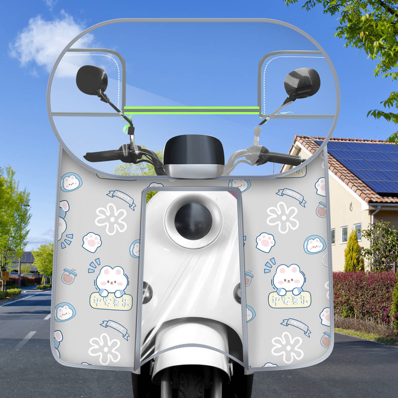 Prednje staklo za električna vozila i baterijska motocikla, debelo i ojačano zaštita od kiše i vjetra, prozirno s visokom jasnoćom