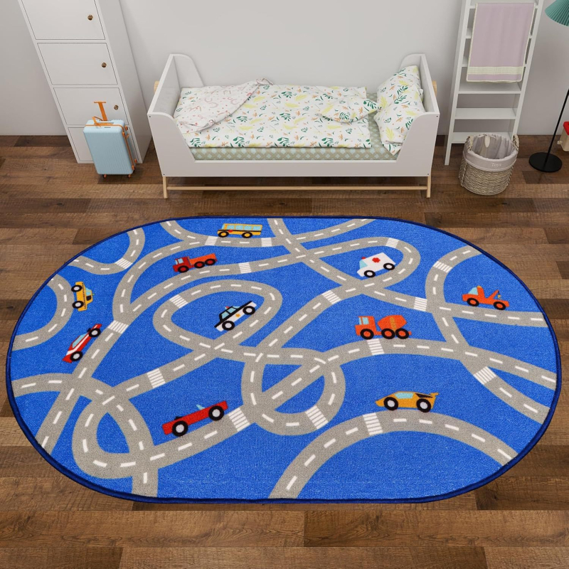 Dječji puzzle tepih za sobu, veliki dekorativni tepih za spavaću sobu i dnevni boravak, otporan na prljavštinu i habanje, ulazni tepih, perivi od poliestera.