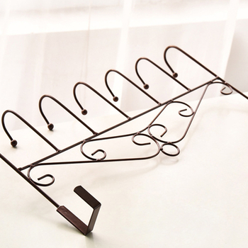 Железна S-образна закачалка за врата – закачане зад врата, без пробиване, метална закачалка за дрехи, носимост до 15 кг