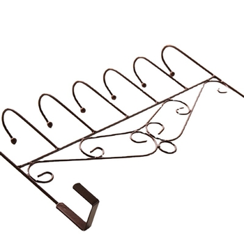 Железна S-образна закачалка за врата – закачане зад врата, без пробиване, метална закачалка за дрехи, носимост до 15 кг