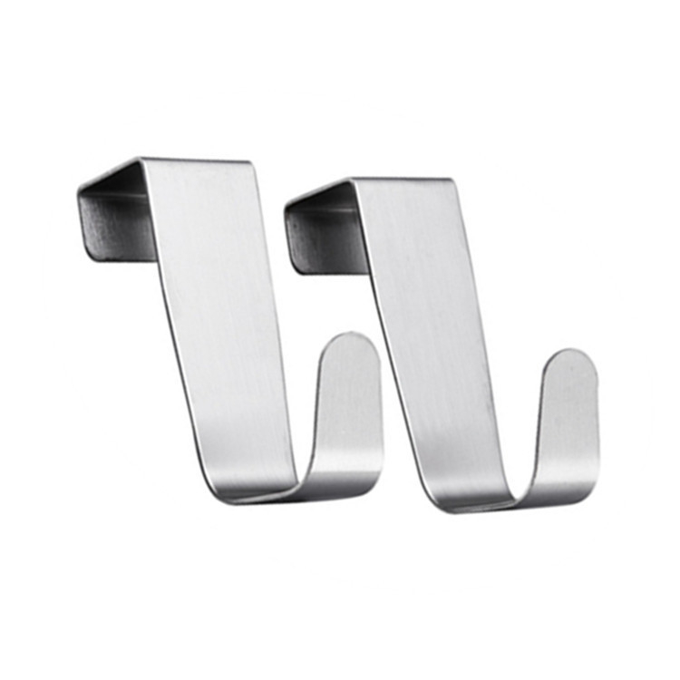 Безпробивна закачалка от неръждаема стомана за врати и прозорци, многофункционална, закачалка за дрехи и чекмедже, комплект от 2 броя
