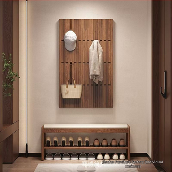 Nástenný drevený hák, nový čínsky štýl, vstupný organizér