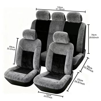 Plüss autóülésvédő, univerzális illeszkedés, márka YD, tömeg 0,55 kg