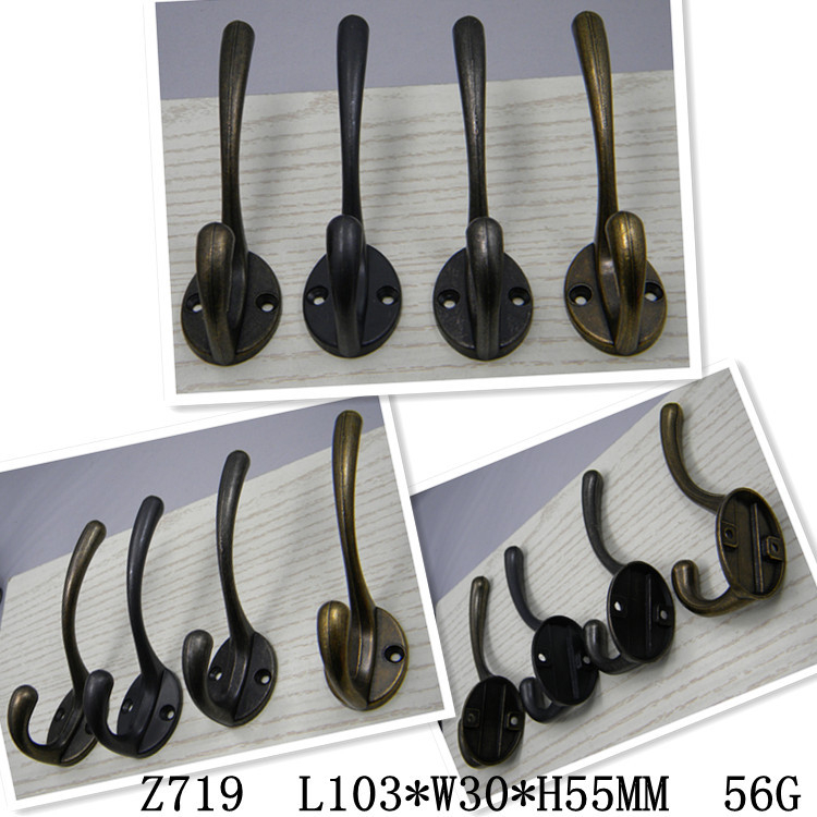 Cuier din aliaj de zinc antic – cârlig simplu/dublu, mâner clasic, piesă decorativă pentru mobilier, finisaj electroplacat