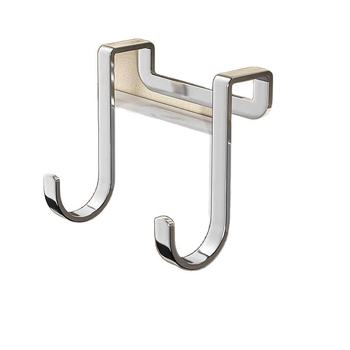 Cuier dublu în formă S din oțel inoxidabil 304, fără găuri, pentru ușă, bucătărie și baie, pentru dulapuri