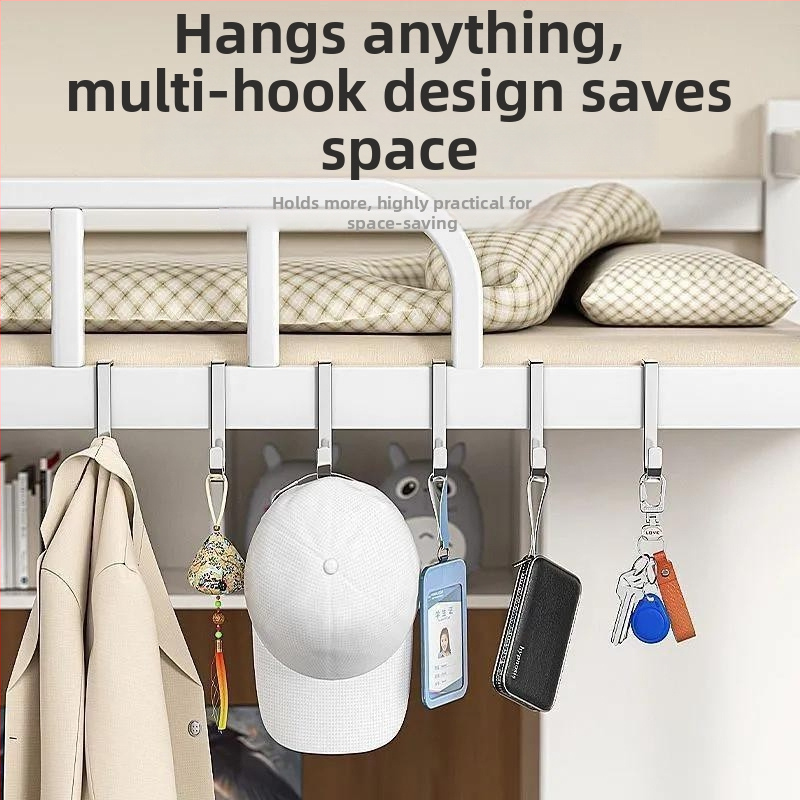 Nerezový dvojitý S-oblúkový hák na dvere, 304, bez vŕtania, vhodný do kuchyne a kúpeľne, viacúčelové pre dvere a skrinky