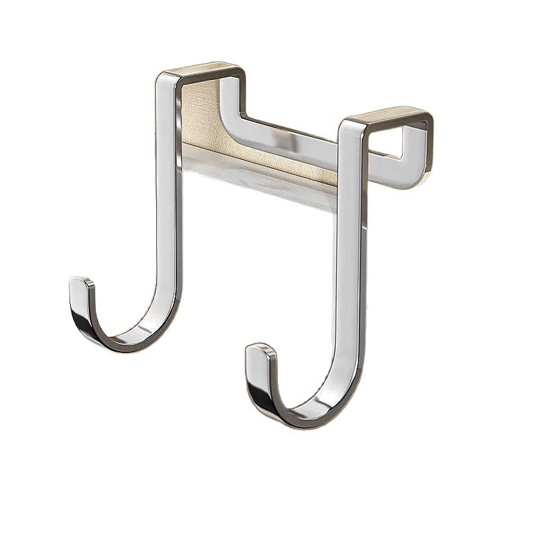 Cuier dublu în formă S din oțel inoxidabil 304, fără găuri, pentru ușă, bucătărie și baie, pentru dulapuri