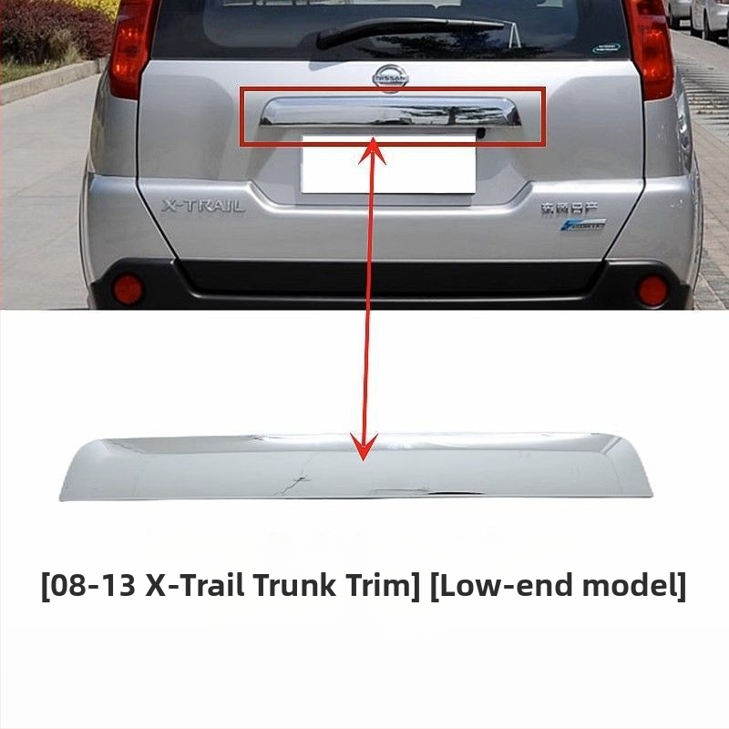 Nissan X-Trail 2008-2013 Dekoratívna lišta kufra a ozdobná rukoväť zadného veka (MX6)