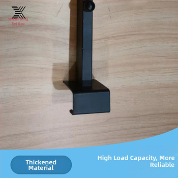 Háčiky zo štvorcovej trubky pre stojan na vystavenie v obchode – hrubé háčiky na ponožky a doplnky k mobilu, model 1, materiál: železo, povrchová úprava: sprej plast