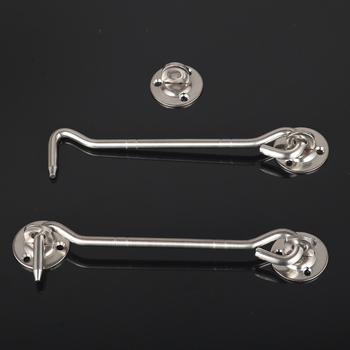 Rozsdamentes acél ablakkampó – csúszó fabablakokhoz, modell YH684; anyag: rozsdamentes acél; felület: polírozott; stílus: modern egyszerű