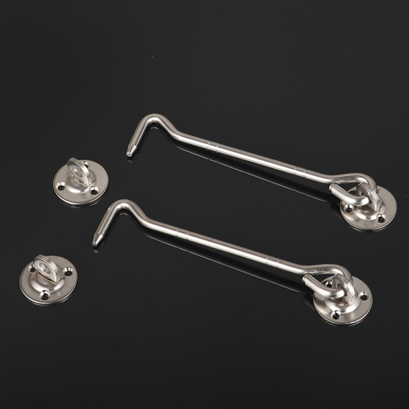 Rozsdamentes acél ablakkampó – csúszó fabablakokhoz, modell YH684; anyag: rozsdamentes acél; felület: polírozott; stílus: modern egyszerű