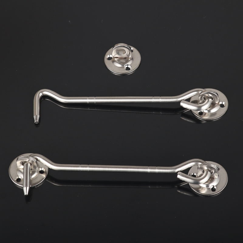 Rozsdamentes acél ablakkampó – csúszó fabablakokhoz, modell YH684; anyag: rozsdamentes acél; felület: polírozott; stílus: modern egyszerű