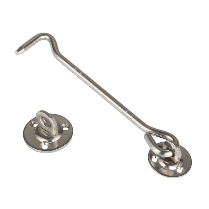 Rozsdamentes acél ablakkampó – csúszó fabablakokhoz, modell YH684; anyag: rozsdamentes acél; felület: polírozott; stílus: modern egyszerű