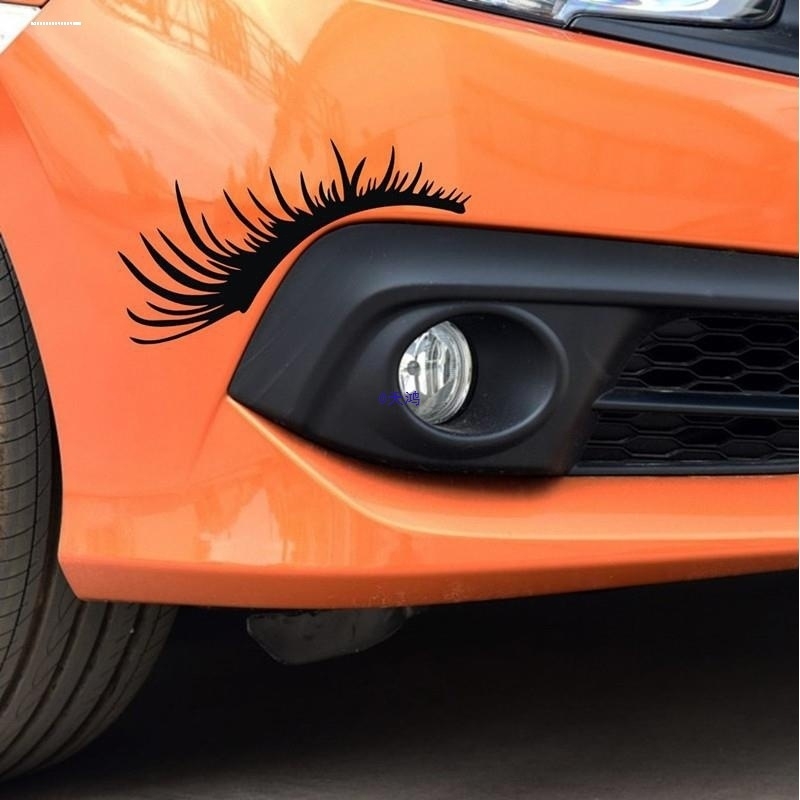 Reflektivna automobilska naljepnica – par dekorativnih trepavica, usisna čaša za postavljanje, marka Qirui, materijal: naljepnice