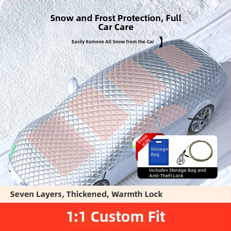 Univerzálne zimné pokrytie auta, ochrana čelného skla proti námraze, predĺžený dizajn, minimalistický štýl, hrubší materiál