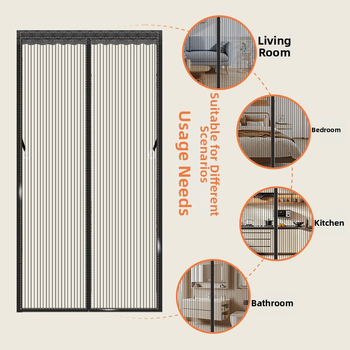 Κουρτίνα πόρτας με διχτυωτή οθόνη κατά των κουνουπιών, πολυεστέρας, προστασία από έντομα, μοντέρνο μινιμαλιστικό στυλ, κατάλληλη για σαλόνι, υπνοδωμάτιο, τραπεζαρία