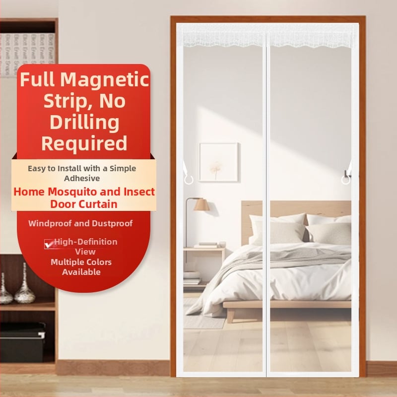 Κουρτίνα πόρτας με διχτυωτή οθόνη κατά των κουνουπιών, πολυεστέρας, προστασία από έντομα, μοντέρνο μινιμαλιστικό στυλ, κατάλληλη για σαλόνι, υπνοδωμάτιο, τραπεζαρία
