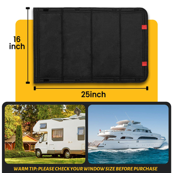 Σκίαστρο παραθύρων αυτοκινούμενου τροχόσπιτου και κουρτίνα ιδιωτικότητας — Αναδιπλούμενο (Oxford ύφασμα; εγκατάσταση με κύπελλο αναρρόφησης; προσαρμογή; εκτύπωση λογοτύπου; παράθυρο)