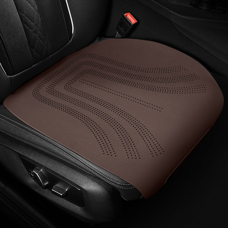 Auto jastuk za sjedalo za sve sezone, trodijelni set, nubuk/suede materijal, ultra-tanki ljetni rashladni jastučić za stražnje sjedalo