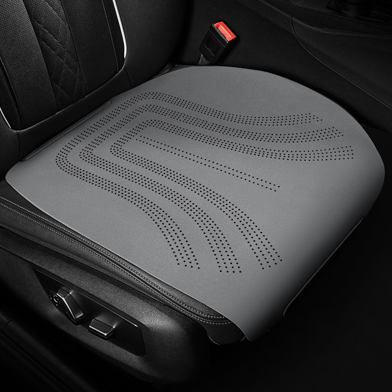 Auto jastuk za sjedalo za sve sezone, trodijelni set, nubuk/suede materijal, ultra-tanki ljetni rashladni jastučić za stražnje sjedalo