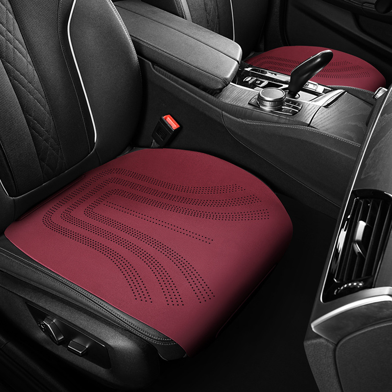 Auto jastuk za sjedalo za sve sezone, trodijelni set, nubuk/suede materijal, ultra-tanki ljetni rashladni jastučić za stražnje sjedalo