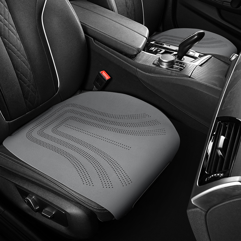 Auto jastuk za sjedalo za sve sezone, trodijelni set, nubuk/suede materijal, ultra-tanki ljetni rashladni jastučić za stražnje sjedalo