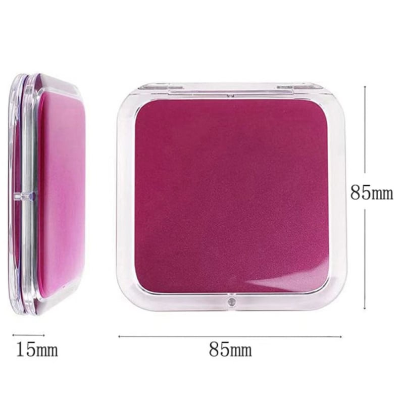 Αναδιπλόμενος τετράγωνος τσέπης καθρέφτης με 10x μεγέθυνση, διπλής όψης, συμπαγές με καπάκι